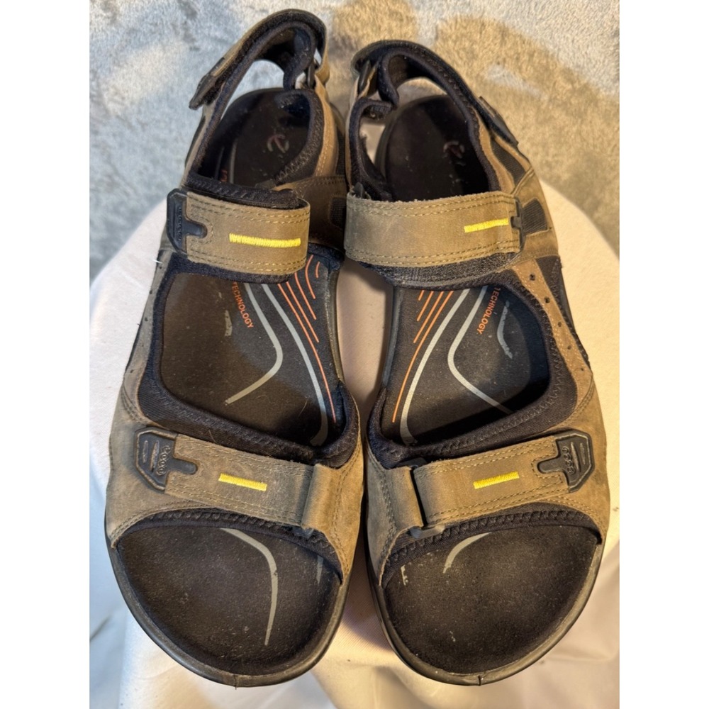 ECCO Men's Yucatan Receptor Brown Leather Hiking Sandals EU 46 US 13 sportswear